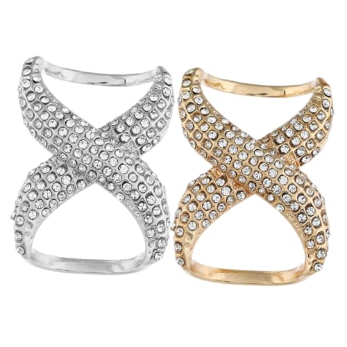 IMIKEYA 2 Stück Strass Schalclips Schalhalter Modeschmuck Damenschal Schnalle Glatte Oberfläche Kratzfrei Für Oversize Schals Und Shirts Eleganter Halteclip von IMIKEYA