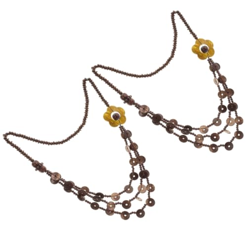IMIKEYA 2 Stück Teiliges Bohemian Halskette Kokosnuss Schalen Ethnische Stil Schmuck für Frauen für Einzigartiges Design als Tägliches Accessoire von IMIKEYA
