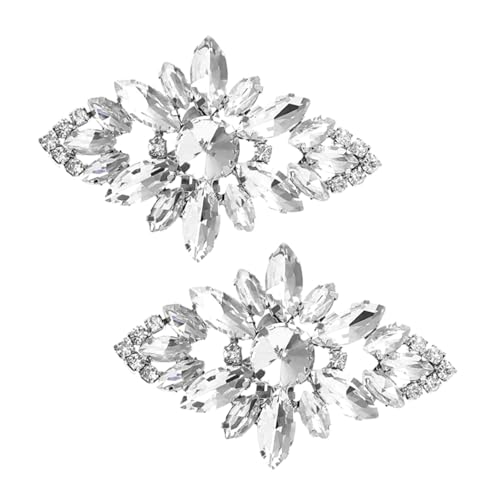 IMIKEYA 2 Stück Teiliges Brautschuhclip mit Funkelnden Rhinestones Abnehmbare Blüten Schuhschnallen Hochzeitsschuh Dekoration für Damen Party Accessoires Vielseitig Einsetzbar von IMIKEYA