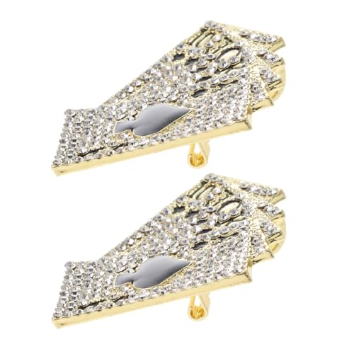 IMIKEYA 2 Stück Teiliges Broschen Spielkarten Design Langlebige Legierung mit Strass Hip hop Style Modische Anstecknadeln für Damen und Herren als Jacken Pullover zubehör von IMIKEYA