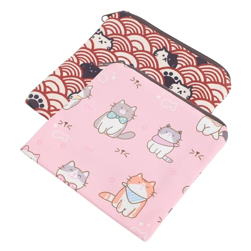 IMIKEYA 2 Stück Teiliges Damenbinden Aufbewahrungstaschen Wasserdichte Sanitary Napkin Organizer mit Niedlichem Cartoon design Tragbar für Menstruationsprodukte und Kosmetik für von IMIKEYA