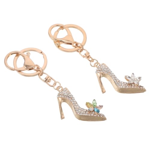 IMIKEYA 2 Stück Teiliges High Heel Schlüsselanhänger aus Robustem Legierungsmetall mit Funkelnden Strasssteinen Modischer Schuhanhänger für Damen als Auto Taschen und Wohnaccessoire von IMIKEYA