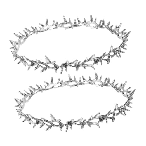 IMIKEYA 2 Stück Teiliges Metall haaraccessoire Robuste Hochzeitskrone mit Dornendesign Leichtes Party Haarband Vielseitiges Stirnband für Damen bei Hochzeit Geburtstag und Festlichen IMIKEYA 2 Stück Teiliges Metall haaraccessoire Robuste Hochzeitskrone mit Dornendesign Leichtes Party Haarband Vielseitiges Stirnband für Damen bei Hochzeit Geburtstag und Festlichen von IMIKEYA