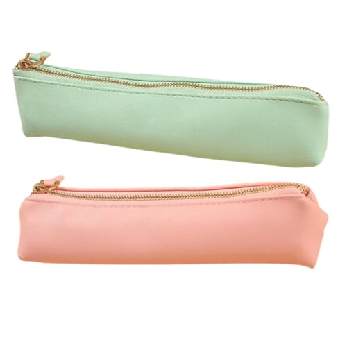 IMIKEYA 2 Stück Teiliges Mini Makeup Bag PU Reise Kosmetiktasche mit Reißverschluss Kompakte Aufbewahrung für Persönliche Pflege Stiftetasche und Kleine Essentials Tragbar für Damen und von IMIKEYA