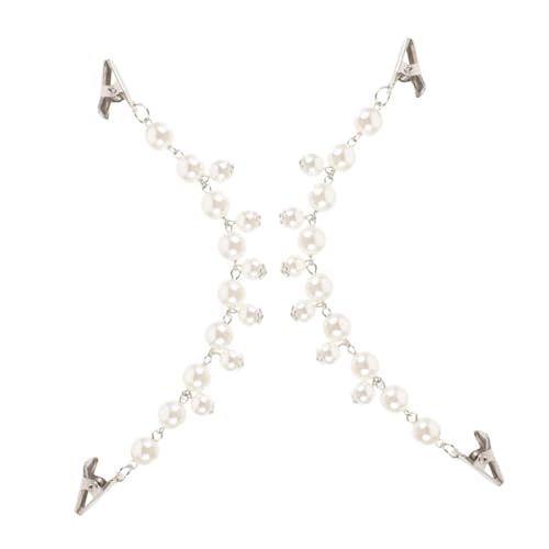 IMIKEYA 2 Stück Teiliges Retro Cape Clips mit Vintage Perlen Vielseitige Schulterjacken und Pullover Clips Knopf Schal Broschen für Damen und Mädchen Klassisches Mode Accessoire von IMIKEYA