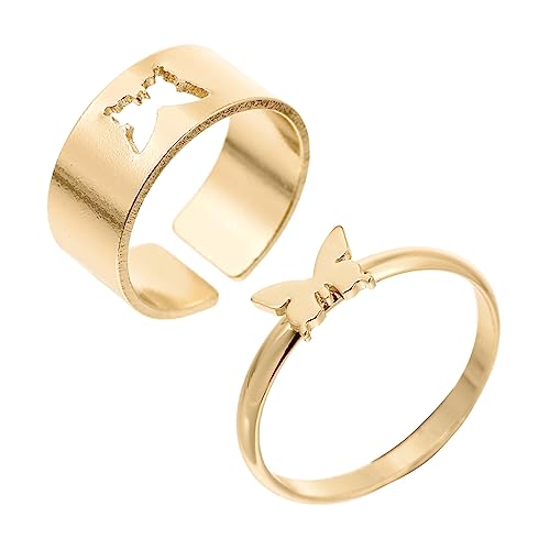 IMIKEYA 2 Stück Teiliges Ringe für Romantische Chic Schmuck Verstellbare Ringpaare als für Freunde und Partner IMIKEYA 2 Stück Teiliges Ringe für Romantische Chic Schmuck Verstellbare Ringpaare als für Freunde und Partner von IMIKEYA