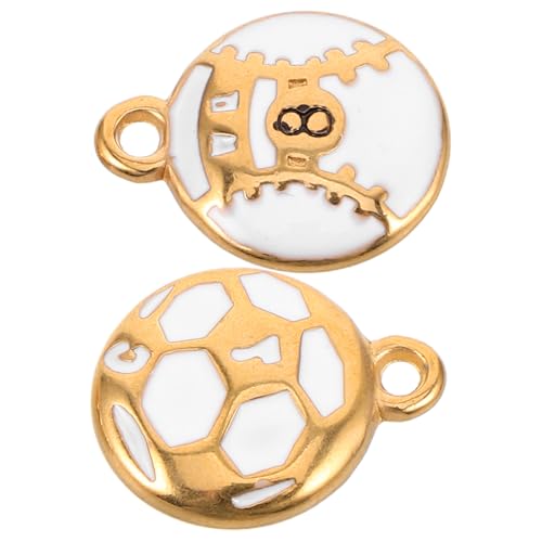 IMIKEYA 2 Stück Teiliges Sportschmuck Charms mit Fußball und Baseball Anhängern Langlebig Modisch Vielseitig für DIY Armbänder und Schlüsselanhänger Präzise Verarbeitung für Sportfans von IMIKEYA