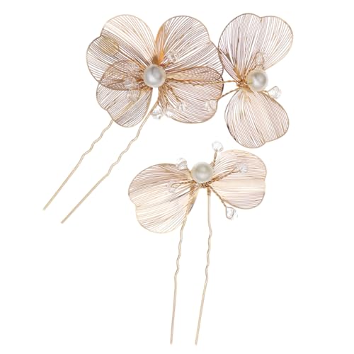 IMIKEYA 2 Stück U Förmige Strass Haarnadeln Leichter Brautschmuck Perlen Hochzeit Haarschmuck für Damen Stilvolle Accessoires für Festliche Anlässe von IMIKEYA