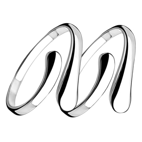 IMIKEYA 2 Stück Verstellbare Geometrische Offene Ringe für Damen Kreuzdesign Kupfer Stilvolle Schmuckstücke für Alltag Partys und Dates von IMIKEYA