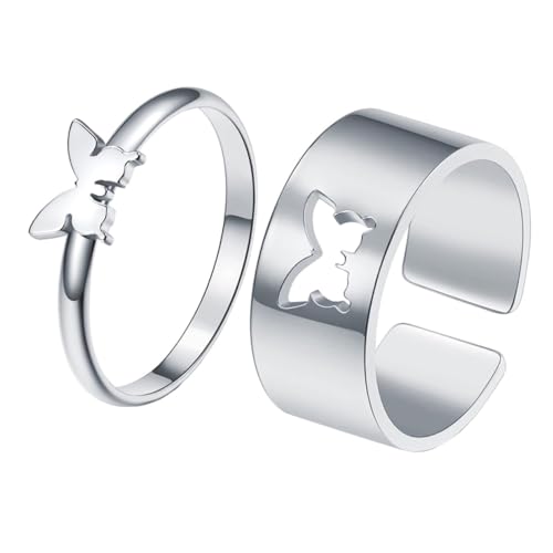 IMIKEYA 2 Stück Verstellbare Ringe Modischer Fingerring Dekorativer Schmuck für Damen Öffnungsring mit Einzigartigem Design Handdekoration für von IMIKEYA