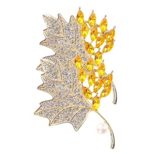 IMIKEYA 2 Stück Vintage Broschen Damen Ahornblatt Anstecknadel für Kleidung Schals und Herbstmode Vielseitiger Modeschmuck für Erntedankfest und Partys von IMIKEYA
