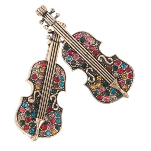 IMIKEYA 2 Stück Vintage Broschen mit Funkelnden Strasssteinen Stilvolle Anstecknadeln für Kleidung Strickjacken Schals und Cardigans Modische Schmucknadel für Musikliebhaber von IMIKEYA