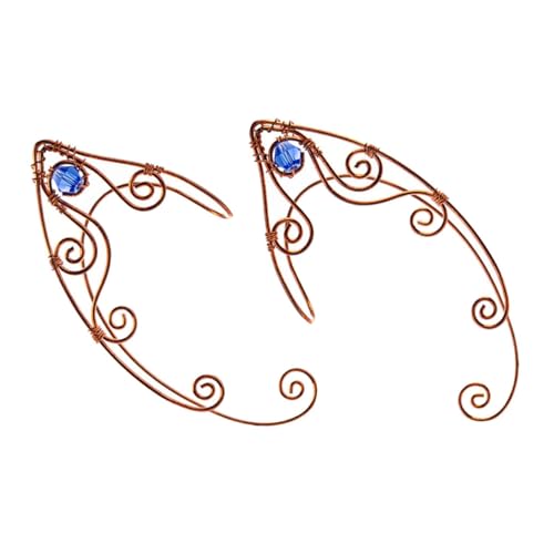 IMIKEYA 2 Stück Vintage Ohrclips für Damen Handgefertigte Hohle Ohrklemme ohne Ohrlöcher Langlebiger Metall ohrschmuck Komfortabel Tragbar Stilvolles Accessoire für Besondere Anlässe von IMIKEYA