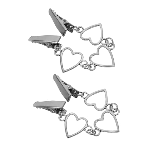 IMIKEYA 2 Stück Vintage Strickjacken Clips Herz Ketten Broschen aus Langlebiger Zinklegierung Romantische Blusenclips im Klassischen Retro Design Vielseitige Cardigan Schließe für Damen von IMIKEYA