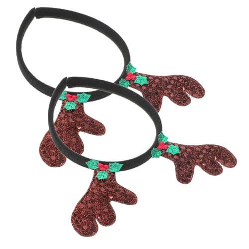IMIKEYA 2 Stück Weihnachts Geweih Stirnband für Antler Haarreif für Karneval und Cosplay Leicht und für Erwachsene Festlicher Kopfschmuck für Feiertage von IMIKEYA