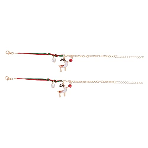 IMIKEYA 2 Stück Weihnachtsarmband mit Verstellbarer Kette Design für Mädchen zur Weihnachtsfeier und Festliche Dekoration von IMIKEYA
