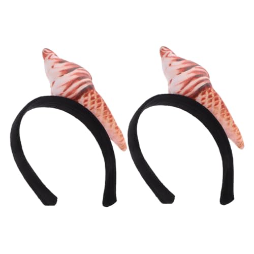 IMIKEYA 2 Stücke Lustiges Eiscreme Haarband für Partys Realistisches Cosplay Stirnband Süßes Kopfschmuck für Foto Requisiten und Alltag Langlebiges Stoffmaterial von IMIKEYA