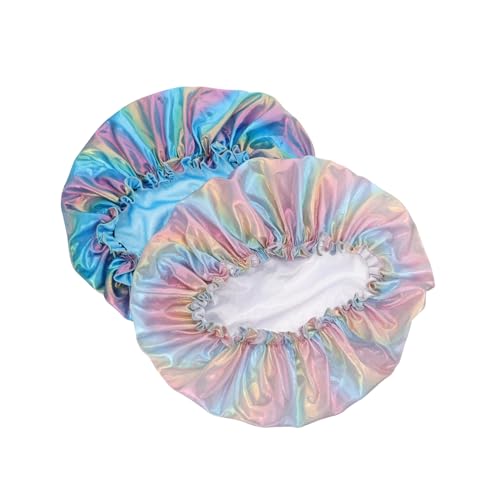 IMIKEYA 2 Stücke Damen Beauty Makeup Haarnetz Nachtmütze aus Elastischem Breitem Schützende Haarkappe für Glattes Haar Wiederverwendbar und Pflegeleicht Geeignet für Schlaf und Kosmetik von IMIKEYA