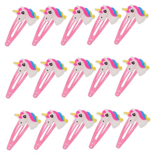 IMIKEYA 20stücke Cartoon-haarspangen Im Einhorn-stil Schnapp-haarspangen Hübsche Für Mädchen Robust Und Langlebig Leuchtende Farben Für Frisuren von IMIKEYA