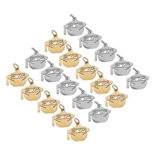 IMIKEYA 20 Stück Teiliges Abschlusskappen Anhänger Robuste DIY Charms für Schmuckherstellung Stilvolle Jubiläumsschmuckstücke Wiederverwendbar Geeignet für Studenten und Geschenkideen von IMIKEYA