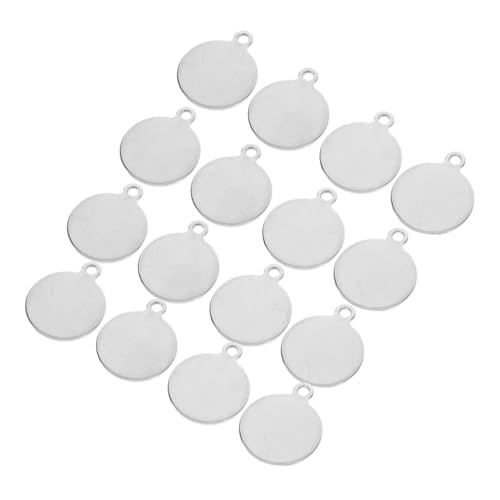 IMIKEYA 20 Stück Teiliges Cabochon Anhänger Rund Blank Lünette für Schmuckherstellung DIY Halsketten Ohrringe Bezel Fassungen Silber Schlichtes Design von IMIKEYA