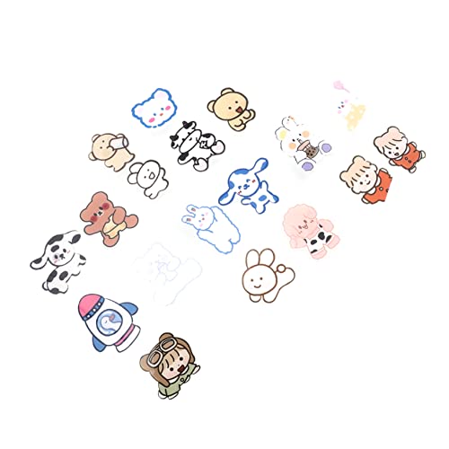 IMIKEYA 20 Stück Teiliges Cartoon Tier Broschen Kreative Anstecknadeln mit Rückverschluss Vielseitige Abzeichen für Kleidung Rucksäcke Hüte und Taschen Bunte Accessoires für Damen von IMIKEYA