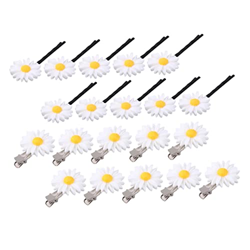 IMIKEYA 20 Stück Teiliges Kleine Daisy Haarklammern Haarschmuck Süße Blüten Haarspangen für Damen und Mädchen Dekorative Haarclips für Alltag und Festtagsfrisuren von IMIKEYA