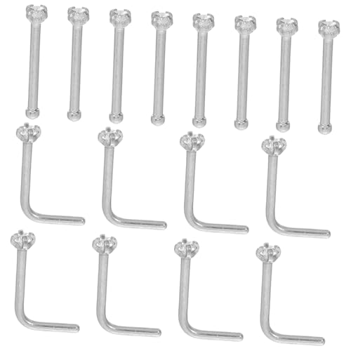 IMIKEYA 20 Stück Teiliges Nasenpiercing Hautfreundliche Glatte Nasenringe und Stifte Langlebig und Rostfrei Geeignet für Frauen und Männer Modisches Schlichtes Design für Alltag und von IMIKEYA