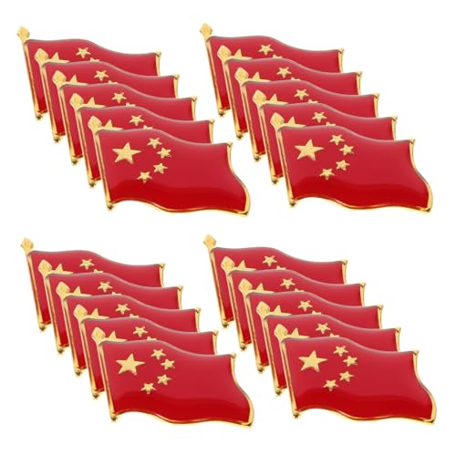 IMIKEYA 20 Stück Teiliges Nationalflaggen-anstecknadeln Fünfzackigem Stern Patriotische Broschen für Anzug Hut Tasche Langlebig Modisch für Nationalfeiertage und Geschenke von IMIKEYA