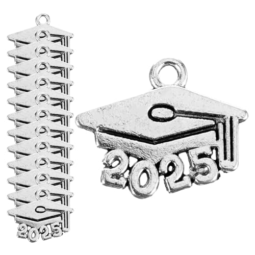 IMIKEYA 20Stücke Abschluss Schmuck Anhänger Doktorhut Charms Metall DIY Bastelbedarf für Abschlussfeiern Kreative für Freunde und Familie von IMIKEYA