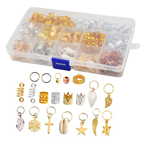 IMIKEYA 238stücke Metall Dreadlock-ringe Für Haarflechtzubehör Dreadlock-manschetten Als Haarverlängerungsringer Für Dreadlocks Und Haare von IMIKEYA