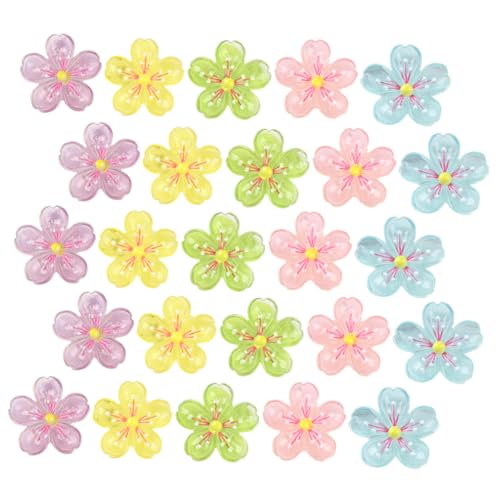 IMIKEYA 25 Stück Kirschblütenmodell Kirschblütenkopf Diy Kirschblüte Barrettes Mädchen Mini Stifte Clips Blumendekore Selber Machen Dekorative Blume Klein Styling Winzig Dekoration Harz von IMIKEYA