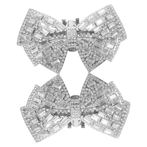 IMIKEYA 2stücke Schuhclips Mit Schleife Aus Abnehmbare Schuhschnallen Mit Strass Dekorative Schuhanhänger Für Frauen Und Mädchen Für Hochzeiten Und Partys von IMIKEYA