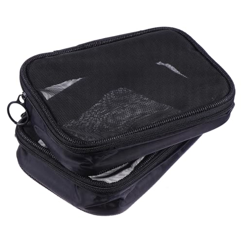 IMIKEYA 2Stücke Mesh Kosmetiktaschen für Reisen Transparente Toilettenartikel Organizer mit Hohem Stauraum für Kosmetik und Pflegeprodukte von IMIKEYA