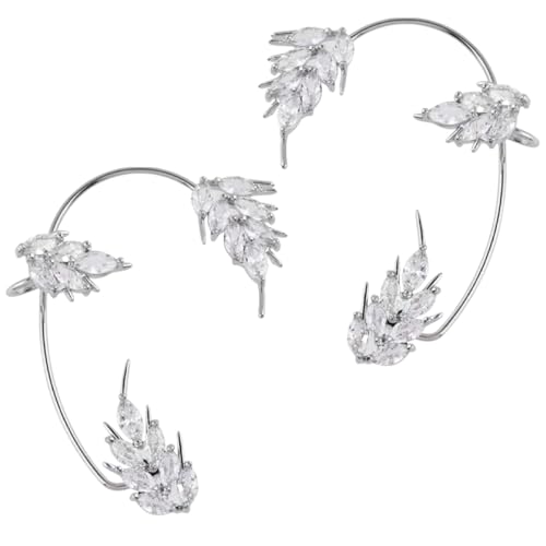 IMIKEYA 2stücke Ohrmanschetten Für Damen Nicht Gepiercte Ohrringe Ohrknochenclips Statement-ohrschmuck Ästhetische Ohrringe Piercing von IMIKEYA
