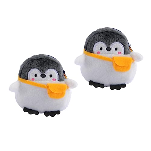 IMIKEYA 2stücke Pinguin-münzbeutel Niedliche Tiermuster Geldbörse Für Mädchen Vintage Aufbewahrungstaschen Für Kleingeld Für Alltag Und Reisen von IMIKEYA