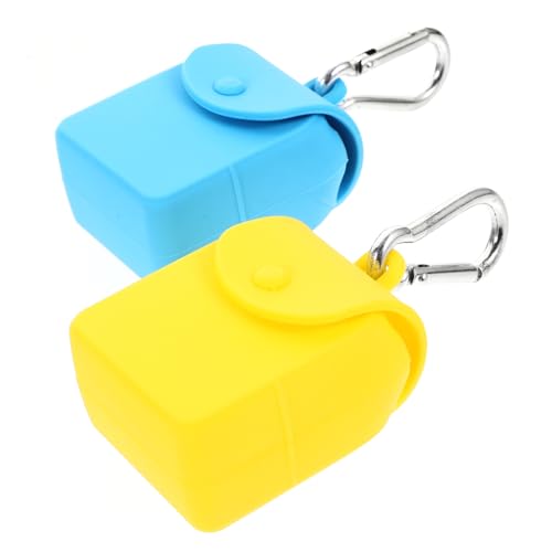 IMIKEYA 2Stücke Silikon Aufbewahrungsbeutel mit Schlüsselanhänger Tragbare Reisetasche für Münzen Schlüssel und Kopfhörer Multifunktionale Organizer für Kleine Gegenstände von IMIKEYA