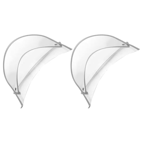 IMIKEYA 2stücke Regenmantel Visier Abnehmbares Transparentes Regenschirm Visier Für Rain Poncho Hut Optimaler Regenschutz Für Outdoor-aktivitäten Und Reisen von IMIKEYA