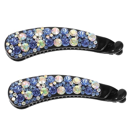 IMIKEYA 2stücke Bananenspangen Für Dickes Haar Mit Strasssteinen Damen-haaraccessoires Für Pferdeschwanz-halter Vintage-haarschmuck von IMIKEYA