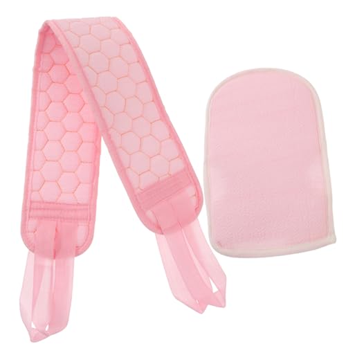 IMIKEYA 2stücke Dusche Rückenschrubber Peeling-gurt Bademassagebürste Badezimmerzubehör Badetuch Duschhandschuhe Hautfreundlich Reinigungswerkzeug von IMIKEYA