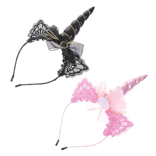 IMIKEYA 2stücke Einhorn Haarreifen Junge Mädchen Haarschmuck Party Kopfschmuck Kostüm Haarreif Dekoration Für Mädchen Und Junge von IMIKEYA