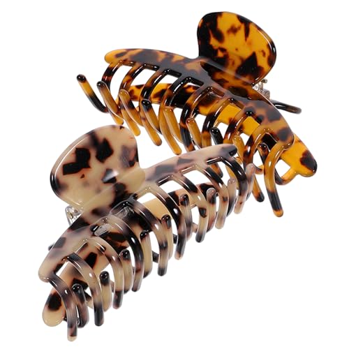 IMIKEYA 2stücke Große Haarklammern Im Leopardenmuster Haarspangen Für Damen Rutschfeste Klammern Für Dickes Dünnes Langes Haar Haarstyling Zubehör Strapazierfähige Und Modische Haarklips von IMIKEYA