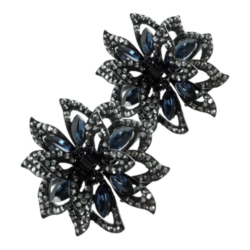 IMIKEYA 2stücke Haarklammern Mit Kristallsteinen Kleine Blumen-haarspangen Strass-haarspangen Für Frauen Und Mädchen Langes Haar Zubehör von IMIKEYA