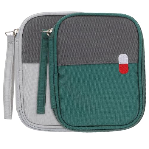 IMIKEYA 2stücke Mini Medikamenten Aufbewahrungstasche Tragbar Für Reiseapotheke Klein Oxford Notfall Tasche Reise Medizin Organizer Lagerung Tasche von IMIKEYA