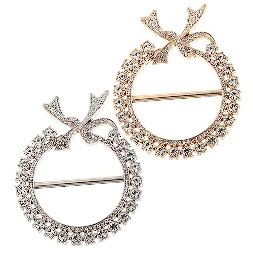 IMIKEYA 2stücke Shirt-schnallen Aus Metall Halstuch-clips Mit Glänzender Verzierung Ringe Für Einfache Befestigung Modische Kleid-ecke-schnallen Für Vielseitige Verwendung von IMIKEYA