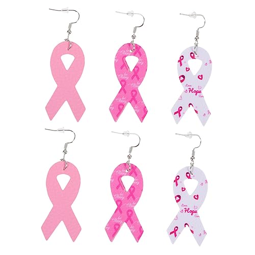 IMIKEYA 3 Paare Kreative PU Ohrringe mit Ripsband für Frauen Gesundheitsbewusste Ohrringe für Brustgesundheitsvorträge Leichte und Schmuckstücke IMIKEYA 3 Paare Kreative PU Ohrringe mit Ripsband für Frauen Gesundheitsbewusste Ohrringe für Brustgesundheitsvorträge Leichte und Schmuckstücke von IMIKEYA