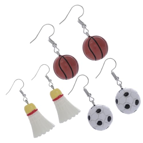 IMIKEYA 3 Paar Sport Ohranhänger Harz Basketball und Fußball Design Leicht und Langlebig Ohrschmuck für Mädchen Sport Ohrdekor für Partys IMIKEYA 3 Paar Sport Ohranhänger Harz Basketball und Fußball Design Leicht und Langlebig Ohrschmuck für Mädchen Sport Ohrdekor für Partys von IMIKEYA