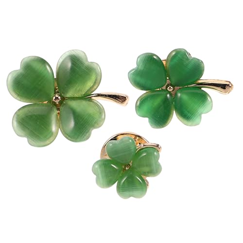 IMIKEYA 3 STÜCKE Teiliges Leaf Broschen Sicherheitsnadeln Anstecknadeln mit Festem Verschluss Vierblättrige Kleeblatt Broschen für Strickjacken Kleider Ausschnitt Vielseitiges von IMIKEYA