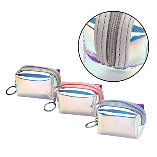 IMIKEYA 3 STÜCKE Teiliges Set Bunte Aufbewahrungstasche für Damen Wasserdichter Transparenter Geldbeutel für Alltag Abendveranstaltungen und Umweltfreundlicher Organizer Zufällige Farbe von IMIKEYA
