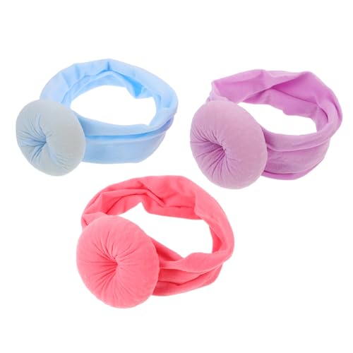 IMIKEYA 3stücke Stirnbänder Für Mädchen Weiche Kopfbedeckung Aus Nylon-donut-stirnbändern Süße Stirnbänder Als Haar-accessoire Stirnband von IMIKEYA